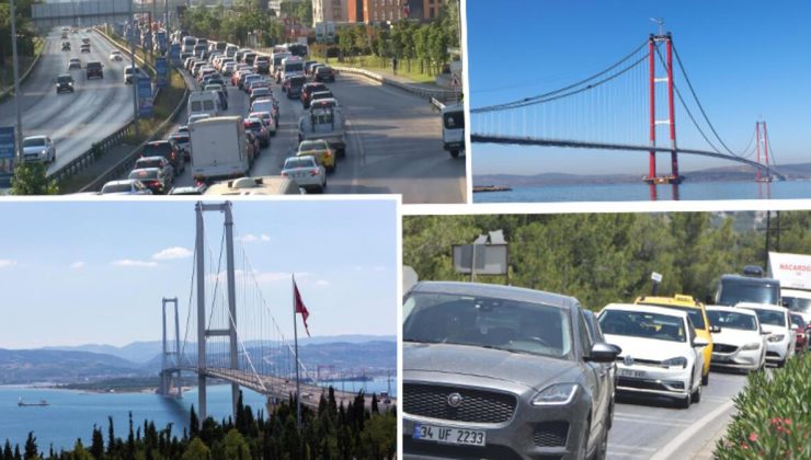 Bayram öncesi trafik yoğunluğu beraberinde rekorları getirdi