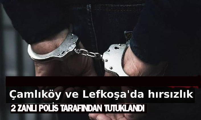 Çamlıköy ile Lefkoşa’da hırsızlık zanlı olarak 2 kişi polis tarafından tutuklandı