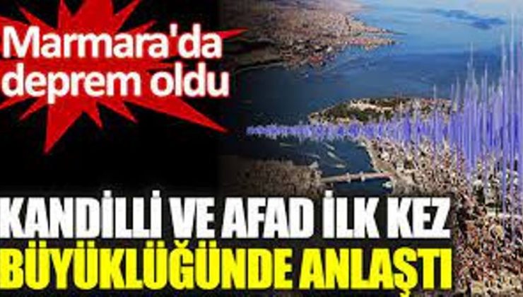 Marmara Denizi’nde deprem oldu! Kandilli Rasathanesi ve AFAD’dan açıklama geldi