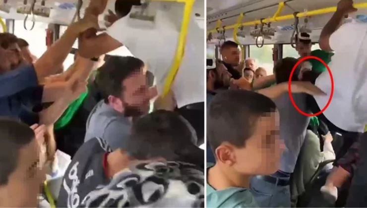 Tıklım tıklım dolu metrobüste uçan tekme attı! Hayrete düşüren anlar kamerada