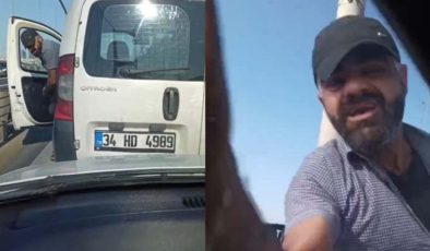 Köprüde trafik magandası! Bir ailenin korku dolu anları