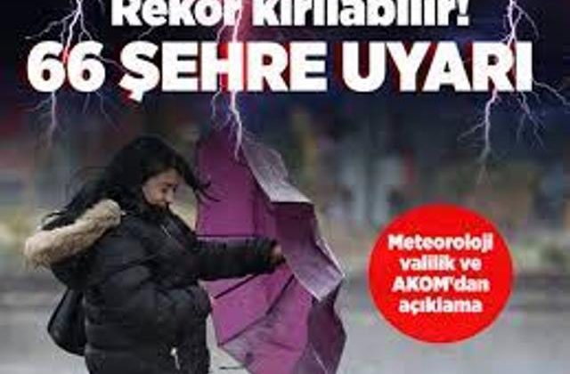 Pazar Kabusu! İstanbul Dahil Tam 72 Kent İçin Sarı ve Turuncu Alarm Verildi