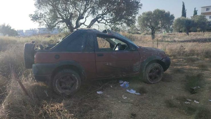 Alkollü sürücünün kullandığı araç, Bafra köyü çemberi ile oteller bölgesi çemberi arasındaki Anayolda yoldan çıkarak takla attı