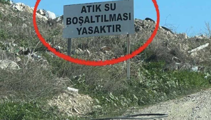 Rezalet!.. İskele Bölgesinde bazı tankerler boşaltım alanları dışın okula yakın alanlarda lağım sularını çevreye boşaltıyor