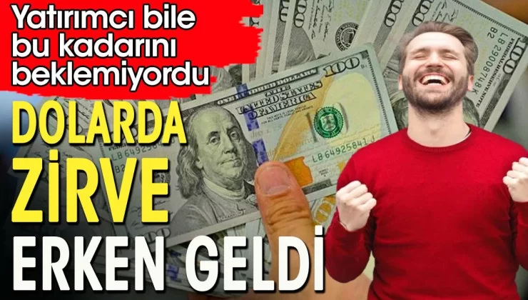 Dolarda zirve erken geldi. Dolar yatırımcısı bile bu kadarını beklemiyordu