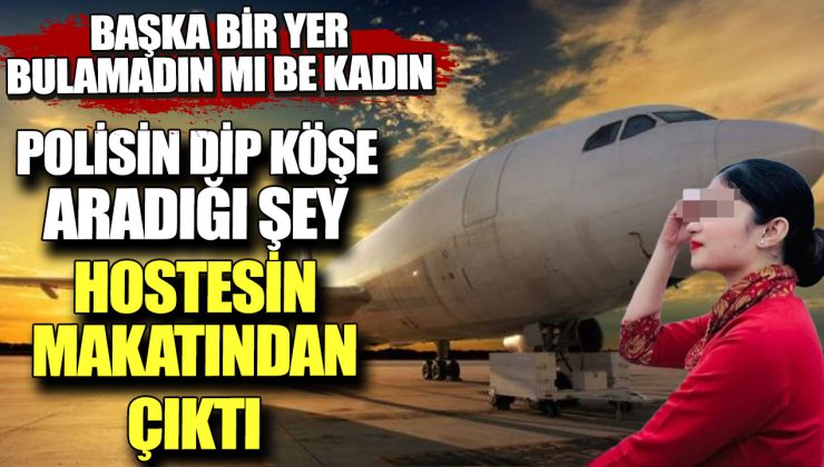 Polisin dip köşe aradığı şey hostesin makatından çıktı