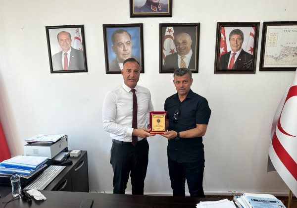 MAĞUSA SPOR AKADEMİSİ, HÜSEYİN CAHİTOĞLU’NU ZİYARET ETTİ