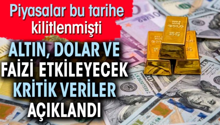 Altın dolar ve faizi etkileyecek kritik veriler açıklandı