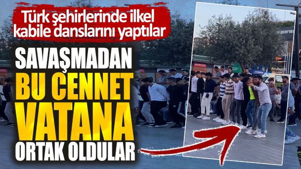 Türk askeri Suriye’de, sığınmacılar meydanlarda halay çekerek eğlenmekte, Savaşmadan bu cennet vatana ortak oldular, Türk şehirlerinde ilkel kabile danslarını yaptılar