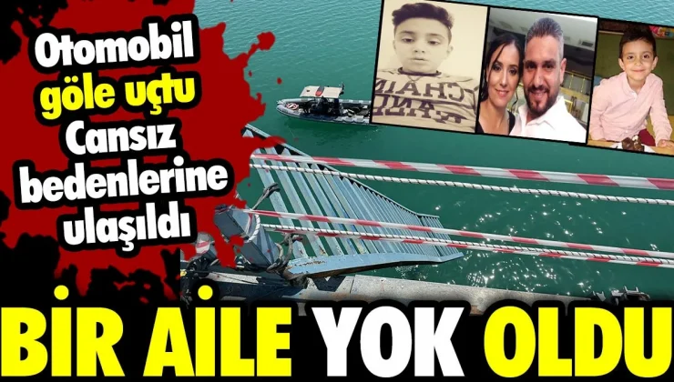 Bir aile yok oldu! Otomobil göle uçtu. Cansız bedenlerine ulaşıldı