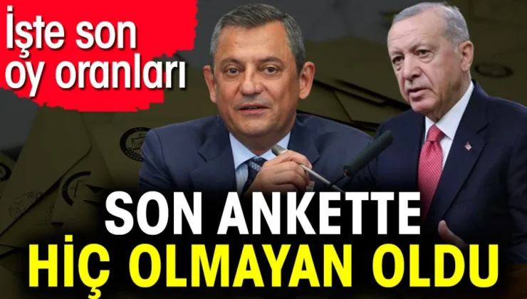 Son ankette hiç olmayan oldu. İşte son oy oranları