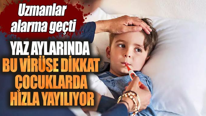 Uzmanlar alarma geçti. Yaz aylarında bu virüse dikkat çocuklarda hızla yayılıyor