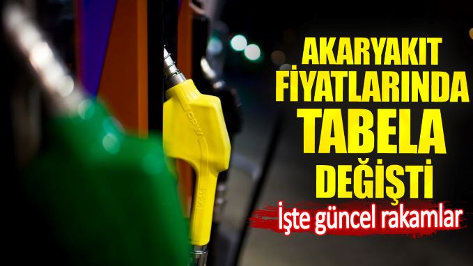 Türkiye’de Akaryakıt fiyatlarında tabela değişti. İşte güncel rakamlar