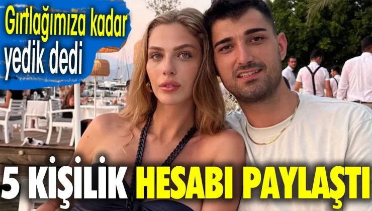 İbrahim Tatlıses’in oğlu gırtlağımıza kadar yedik dedi,Türkiye’deki pahalılığa atıfta bulunarak Yunanistan’daki 5 kişilik hesabı paylaştı 5 kişinin hesabı 71.50 Euro (2647,50)TL