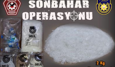 Polisin Sonbahar Operasyonunda 2 kişinin tasarrufunda 2 Kilogram uyuşturucu tespit edildi