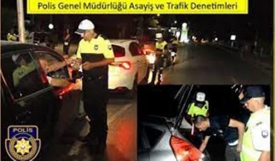 2,070 sürücü kontrol edildi, 330 sürücü rapor edildi, 18 araç trafikten men edildi 1 sürücü tutuklandı