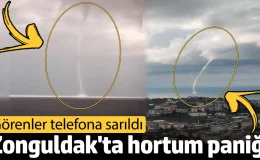 Zonguldak’ta hortum paniği! Görenler telefona sarıldı