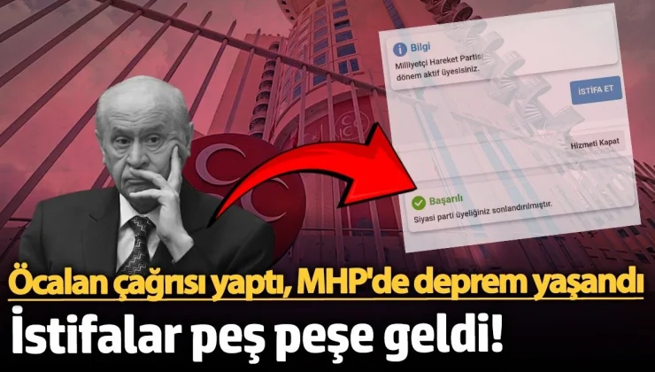 Bahçeli, Öcalan çağrısı yaptı, MHP’de deprem yaşandı! İstifalar art arda geldi