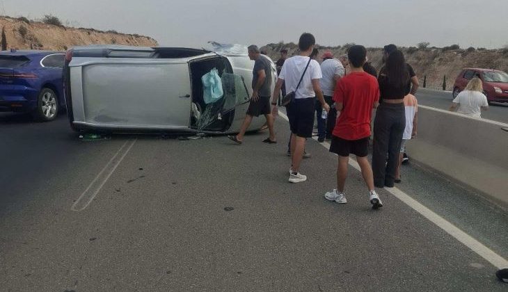 Lefkoşa- Güzelyurt Anayolunda Serhatköy yakınlarında Trafik Kazası meydana geldi