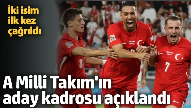 A Milli Takım’ın aday kadrosu açıklandı. İki isim ilk kez çağrıldı