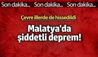 Son dakika: Malatya’da 4.9 büyüklüğünde deprem meydana geldi