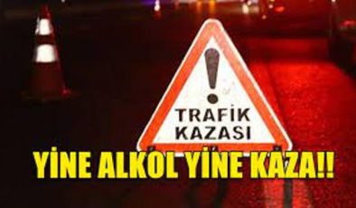 Alkollü içki tesiri altında araç kullanan 2 sürücü kaza yaptı