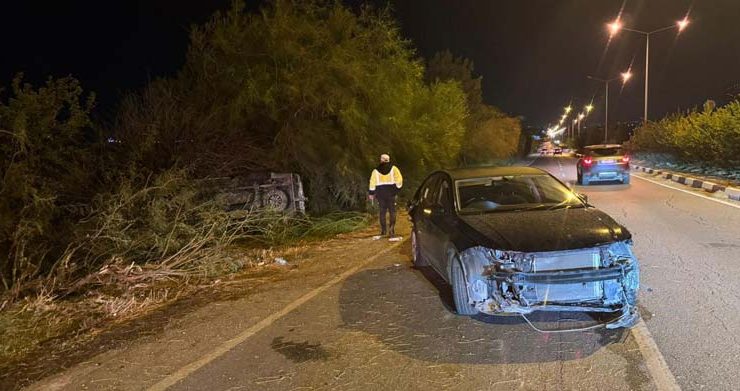 Lefkoşa- Girne Anayolunda, alkollü sürücünün neden olduğu kaza yaşandı