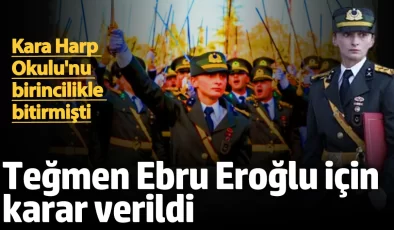 Kara Harp Okulu’nu birincilikle bitirmişti: Teğmen Ebru Eroğlu için flaş karar